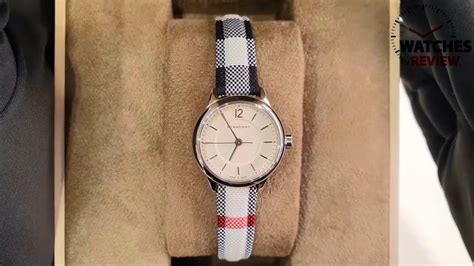 (unboxing burberry women's silver dial leather band watch (bu10200